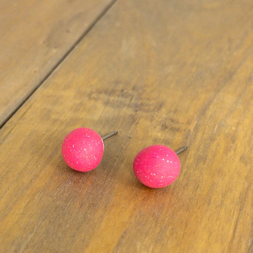 NEW Titanium Posts | Bright Pink Pop Color Studs